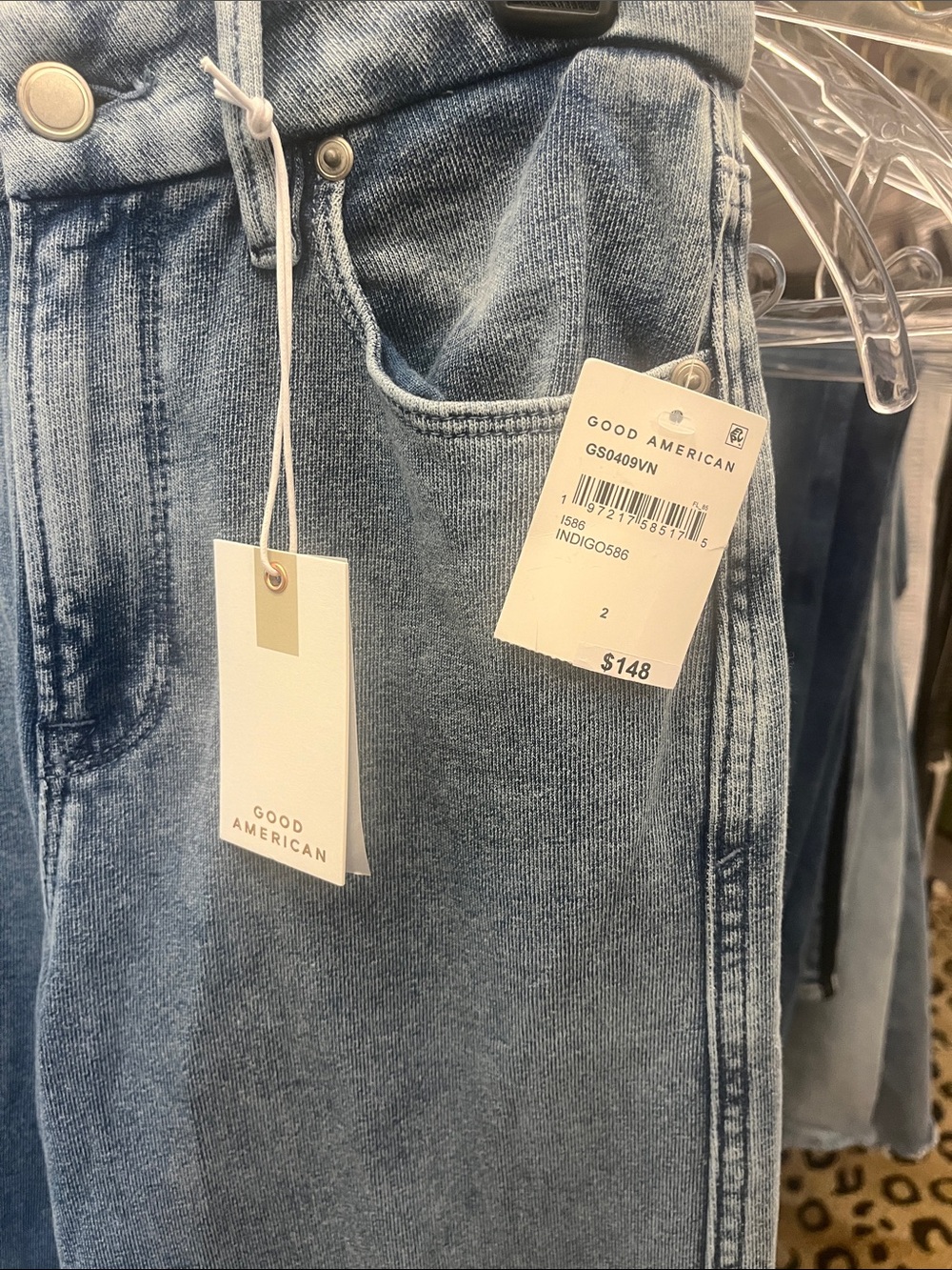 Good American Light Blue Wide-Leg Jeans - Picture 2 of 3